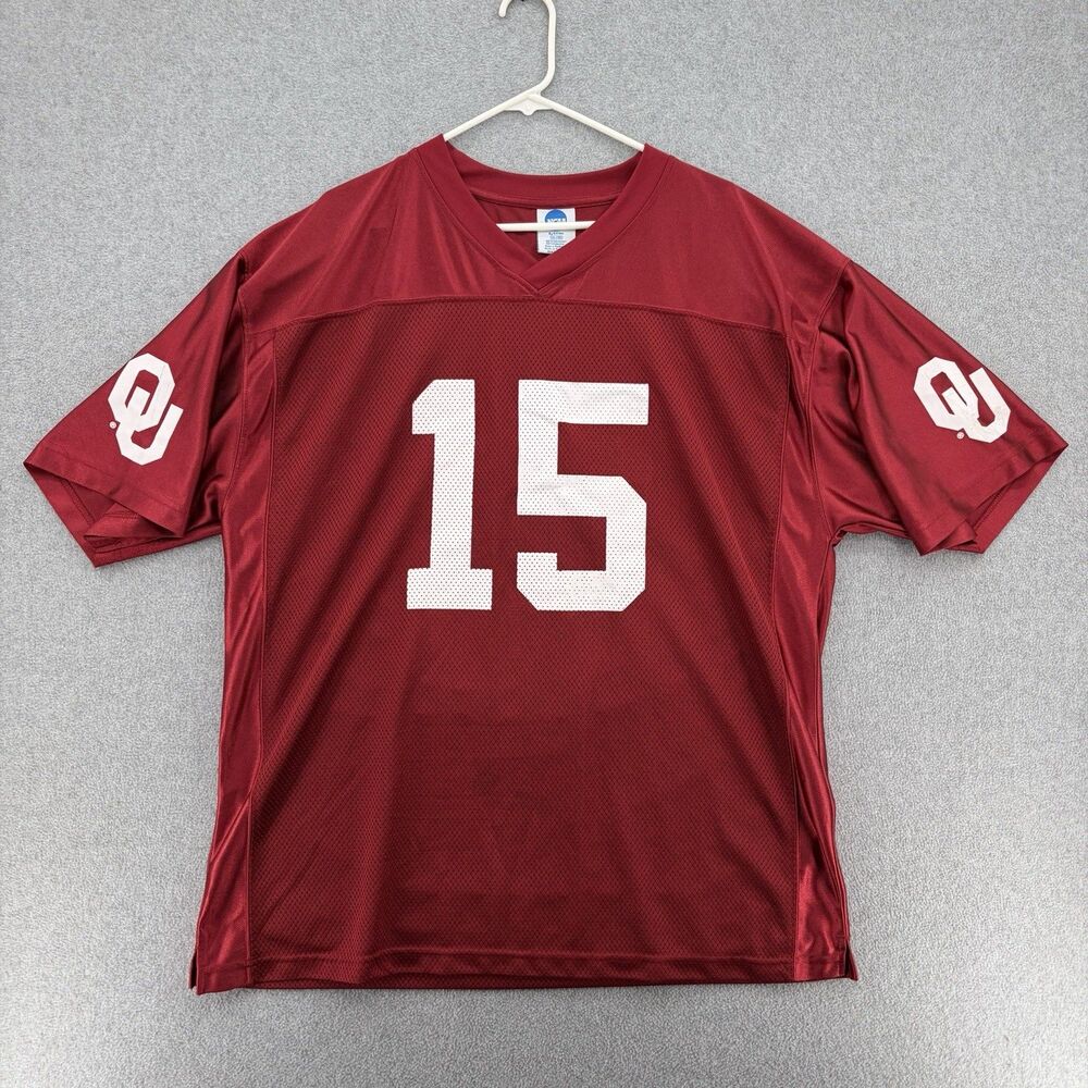 Oklahoma Sooners OU Football Jersey #15 Mens XL NCAA Crimson Red Game Day